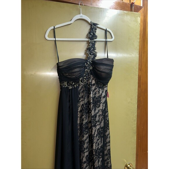 Women’s Formal Black One-Shoulder Evening Gown New With Tag, Sz 10 - Picture 4 of 11